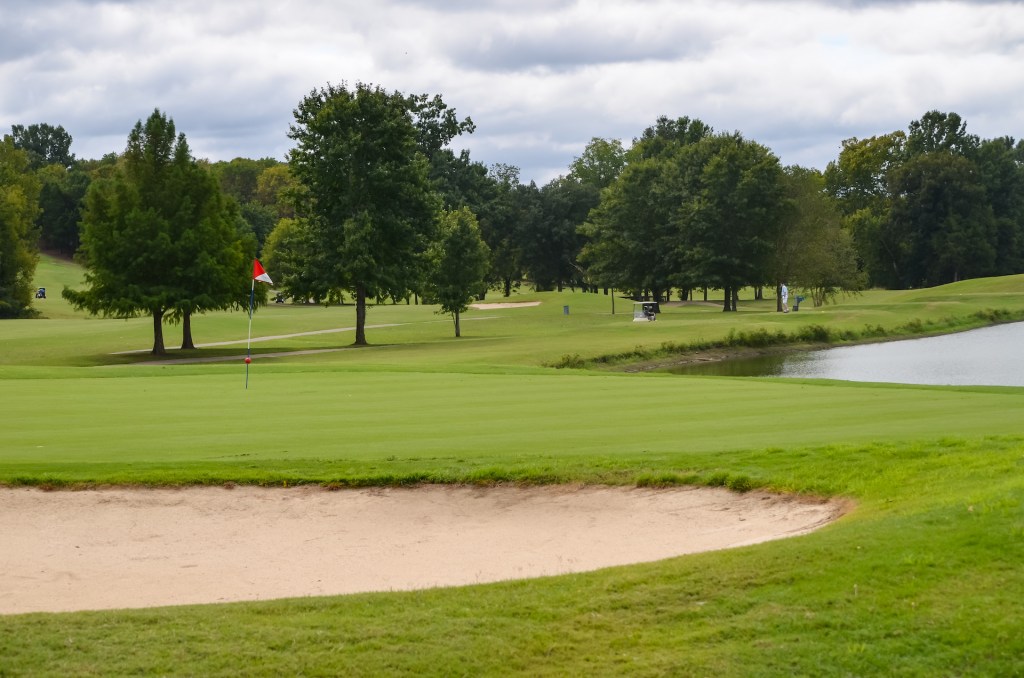 Golf course on flag