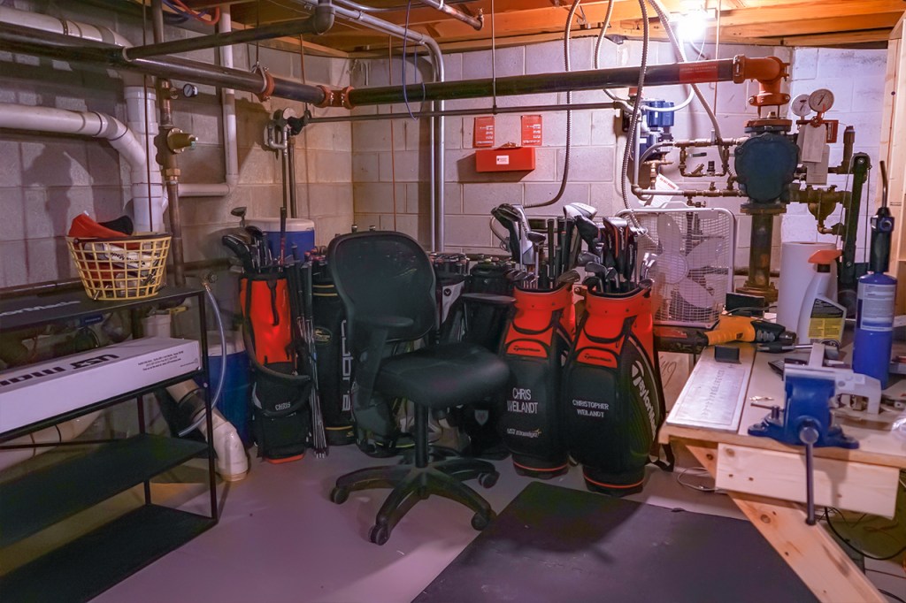 Repair shop with chair